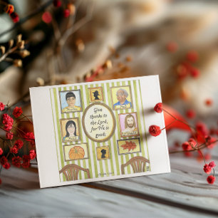 Cartão Postal Proporcionando retratos aos Obrigados graças a um