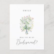 Proposta de Bridesmaid de primavera Wildflower