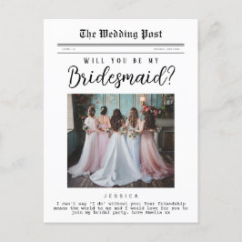 Cartão Postal Proposta de Bridesmaid, Jornal Personalizado