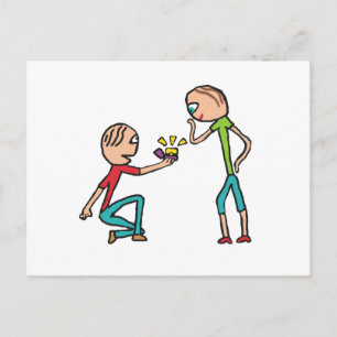 Cartão Postal Proposta de Casamento do noivado