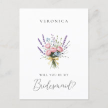 Proposta Floral de Bridesmaid da Lavanda Vintage
