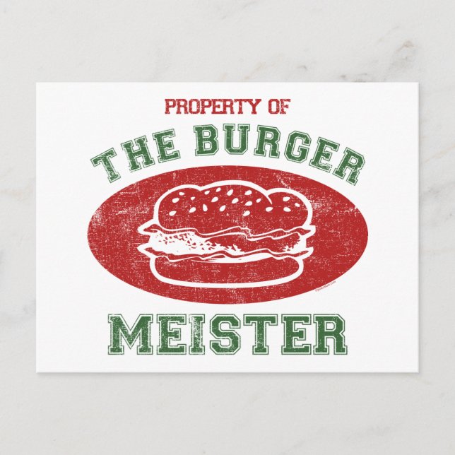 Cartão Postal Propriedade de Burger Meister (Frente)