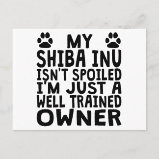 Cartão Postal Proprietário do Shiba Inu Treinado