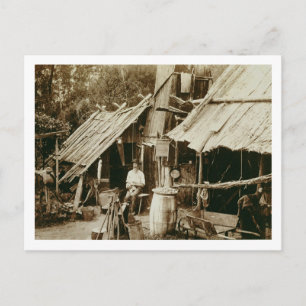 Cartão Postal Prospector australiano, c.1880s (foto sepia)