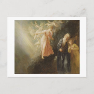 Cartão Postal Prospero, Miranda e Ariel, de "O Tempest", c