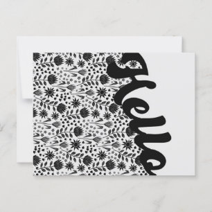 Cartão Postal Protea Floral Milefleur Estilizada Saudação