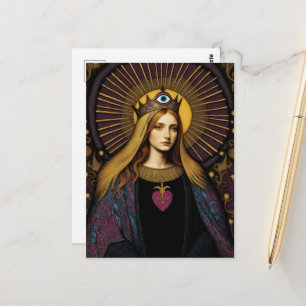 Cartão Postal Proteção Contra o Mal Sagrado Coração de Maria