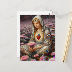 Cartão Postal Proteção Contra o Mal Sagrado Coração de Maria