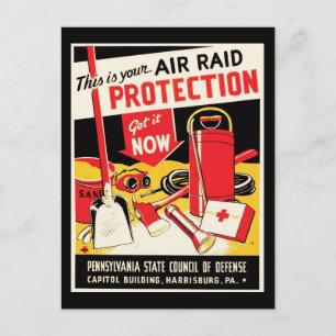 Cartão Postal Proteção contra Raid Aéreo