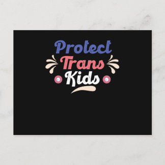 Cartão Postal Protect Trans Kids Transgender Flag LGBTI