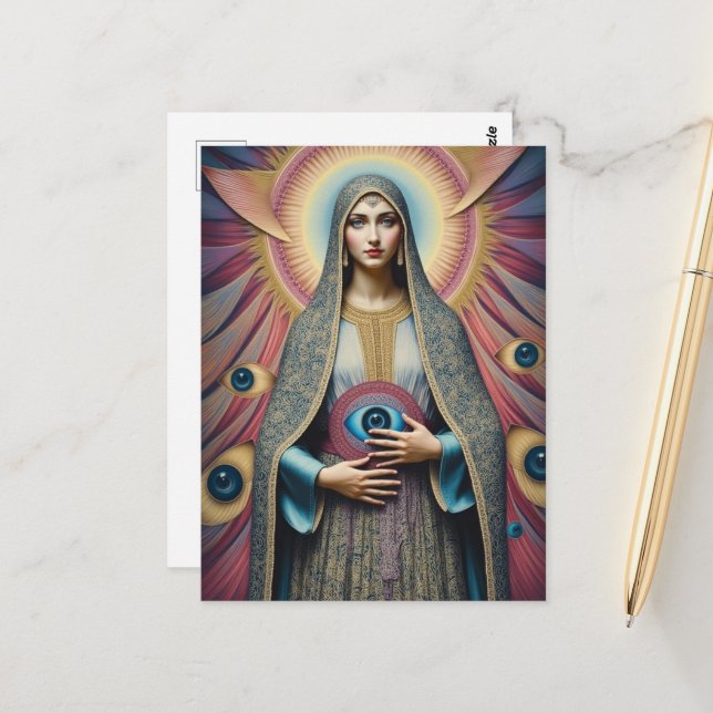 Cartão Postal  Protection From Evil Mary (Frente/Verso In Situ)