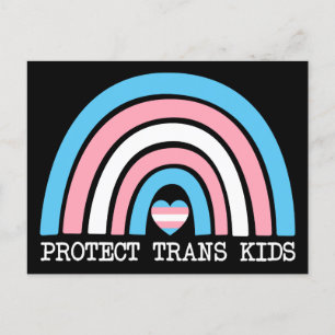 Cartão Postal Proteger Crianças Trans