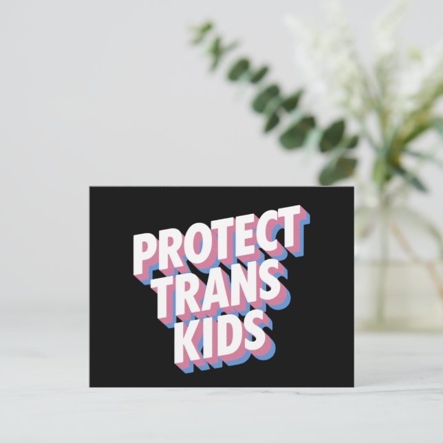 Cartão Postal Proteger Crianças Trans LGBTI+ Orgulho do Mês dos  (Em pé/Frente)