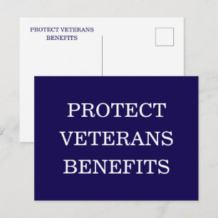 Cartão Postal Proteger os Benefícios dos Veteranos Político