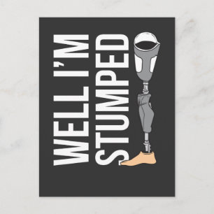 Cartão Postal Prótese de amputado de perna engraçada humor