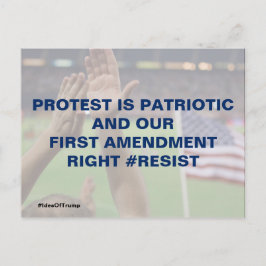 Cartão Postal Protesto é Resistência Patriótica à Primeira Emend