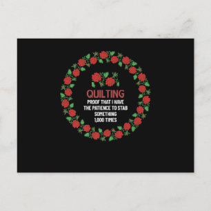 Cartão Postal Prova de Quilting Que Eu Tenho a Paciência para Es