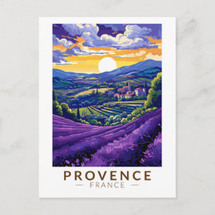Cartão Postal Provença França Lavanda Viagem Arte Vintage