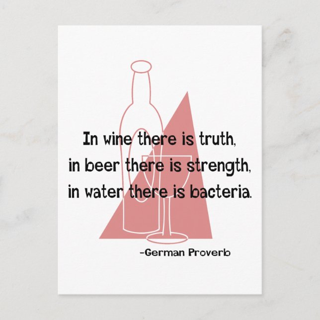 Cartão Postal Provérbio alemão -retro (Frente)