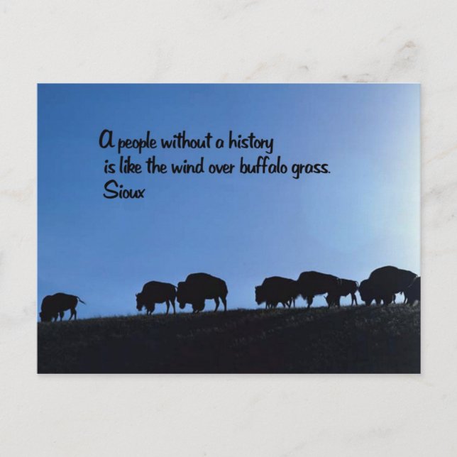 Cartão Postal Provérbio indiano antigo americano (Frente)