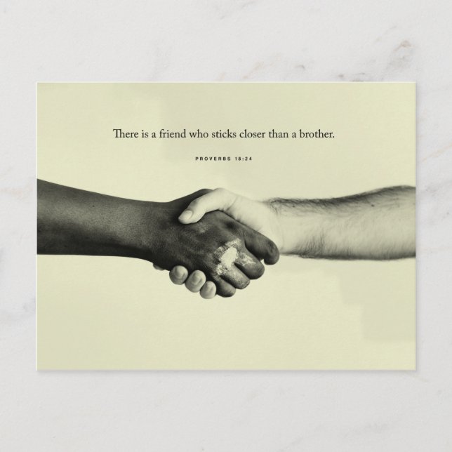 Cartão Postal Provérbios 18:24 - Amizade (Frente)