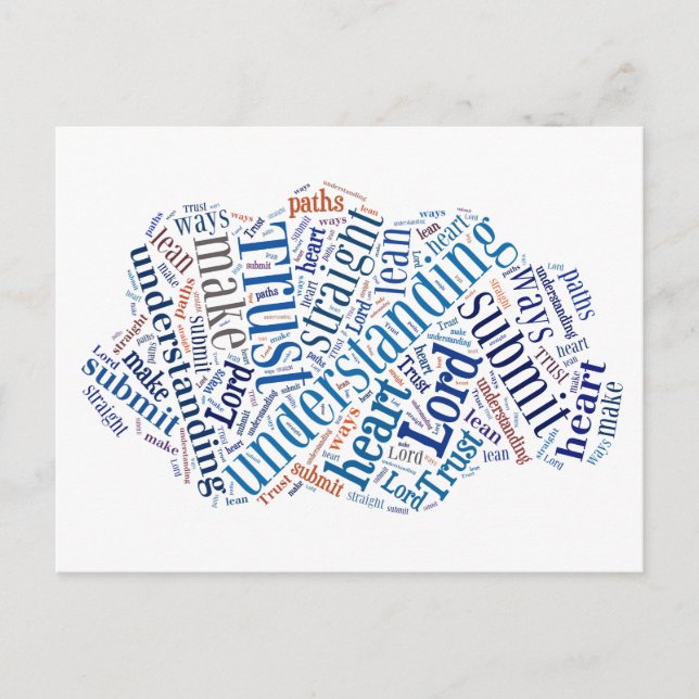 Cartão Postal Provérbios 3:5-6 (Frente)