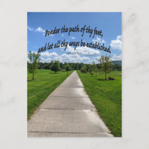 Cartão Postal Provérbios 4:26