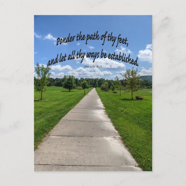 Cartão Postal Provérbios 4:26 (Frente)