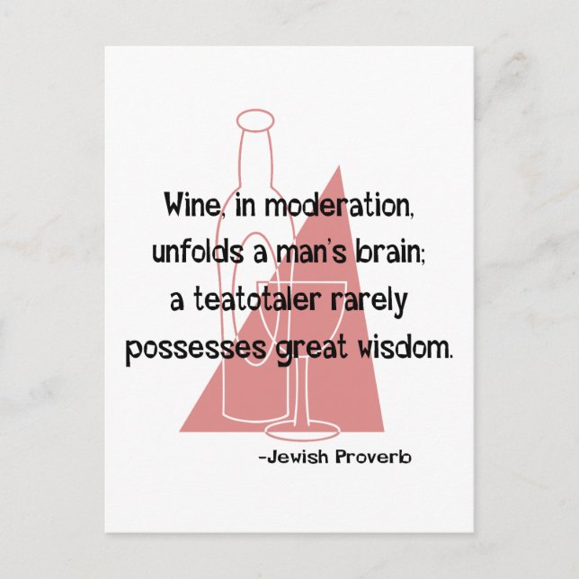 Cartão Postal Proverbo Judaico (Frente)