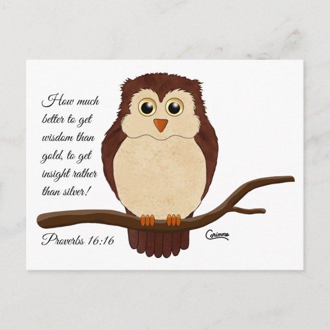Cartão Postal Proverbs 16:16 - Cartão-postal (Frente)