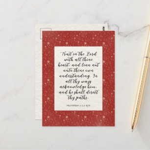 Cartão Postal Proverbs 3:5-6 Imagem Versa da Bíblia KJV