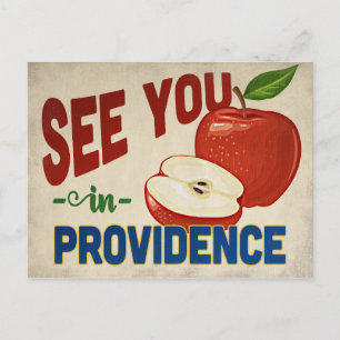 Cartão Postal Providence Rhode Island Apple - Viagens vintage