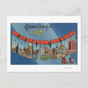 Cartão Postal Providence, Rhode Island - Cenas de Letras Grandes