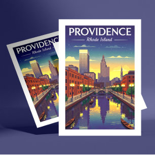 Cartão Postal Providência Rhode Island Vintage