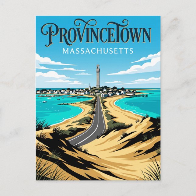 Cartão Postal Provincetown EUA (Frente)