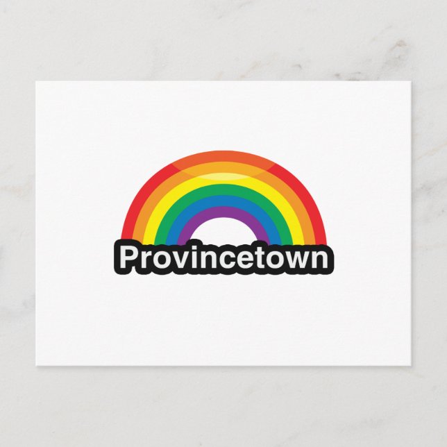 Cartão Postal PROVINCETOWN LGBT PRIDE RAINBOW -.png (Frente)