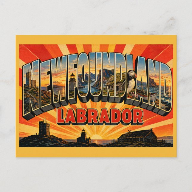 Cartão Postal Província Canadense de Terra Nova e Labrador (Frente)