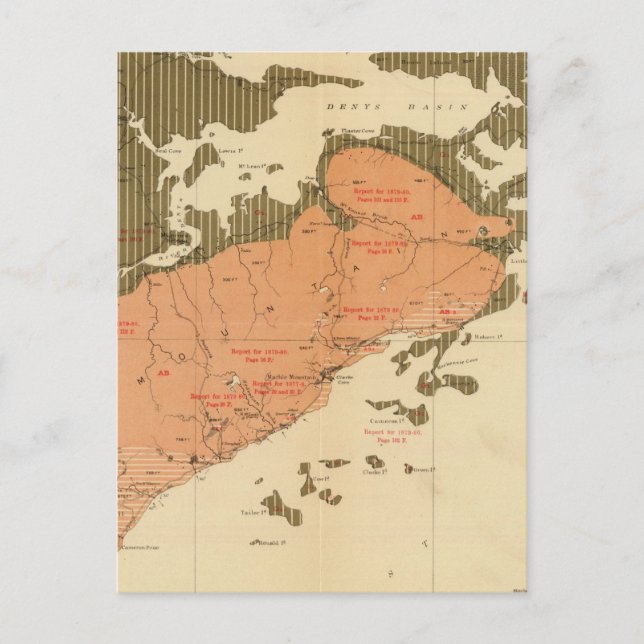 Cartão Postal Província da Nova Escócia de Cape Breton 8 (Frente)