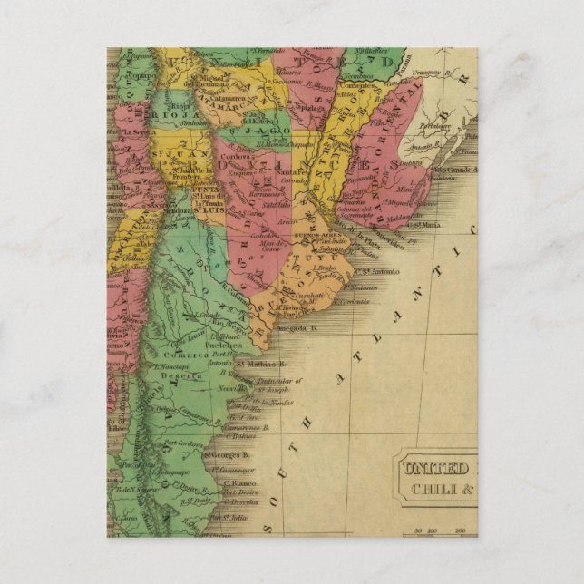 Cartão Postal Províncias Unidas, Chili, Patagônia (Frente)
