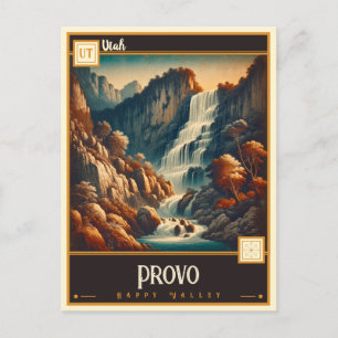 Cartão Postal Provo, Utah Vintage