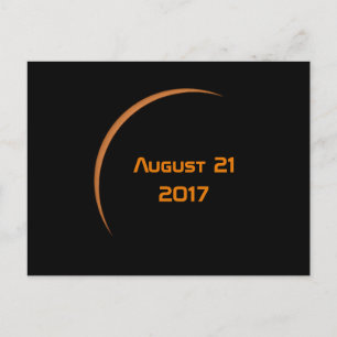 Cartão Postal Próximo do Máximo 21 de agosto de 2017 Eclipse Sol
