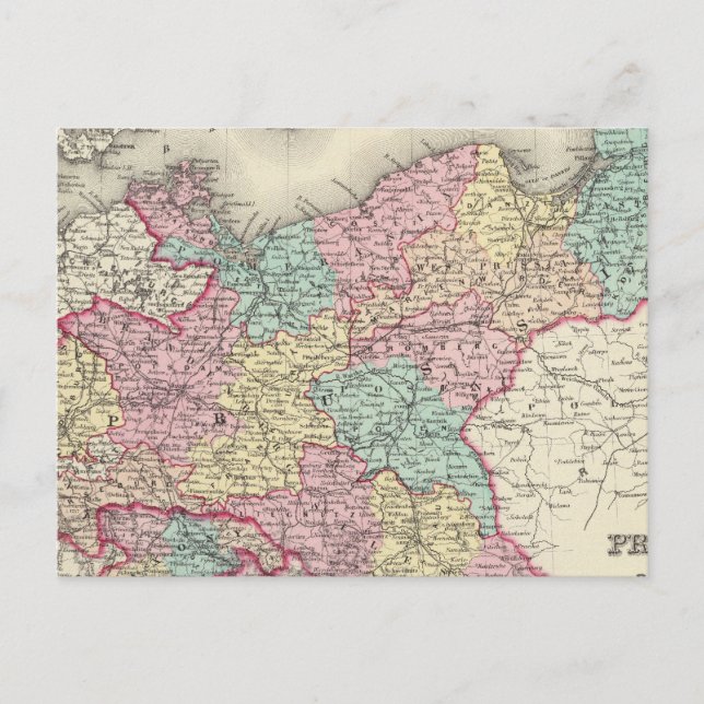 Cartão Postal Prússia E Saxónia (Frente)