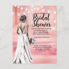 Cartão Postal Psalm 23:6 Bridal Shower Invitation 