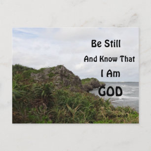 Cartão Postal Psalm 46:10 Oceanside Custom Text Christian