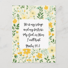 Cartão Postal Psalm 91:2 Christian greeting Card