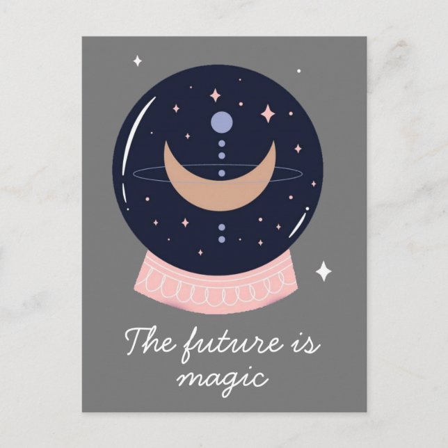 Cartão Postal Psíquica de bola de cristal (Frente)