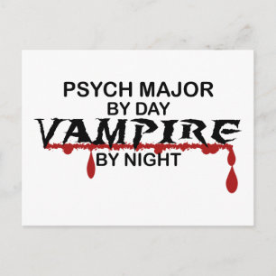 Cartão Postal Psych Major Vampire à Noite