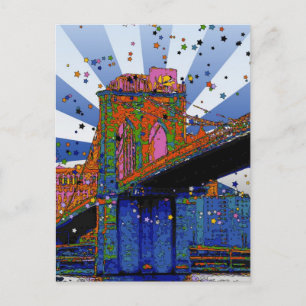 Cartão Postal Psychedelic NYC: Ponte Brooklyn nº 2