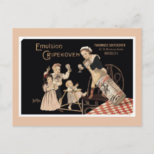 Cartão Postal Publicidade à base de leite homogeneizada em vinag