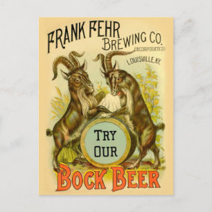 Cartão Postal Publicidade à Cerveja Goats Bock